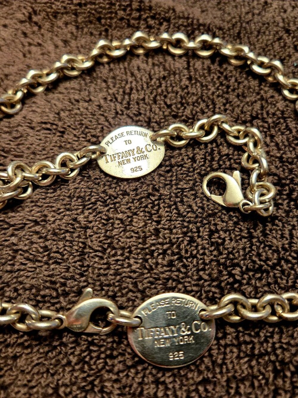 Return to Tiffany vintage necklace and bracelet